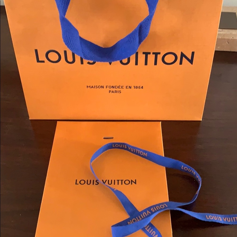 Lv shopping bag and envelop and ribbon